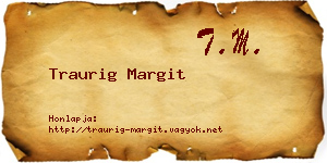 Traurig Margit névjegykártya